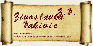 Živoslavka Makivić vizit kartica